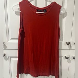 Redish orange Tahari top